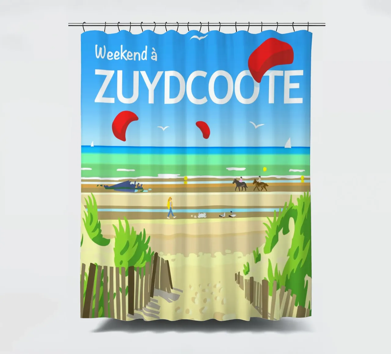 Weekend a Zuydcoote tenda da doccia da C.WILL