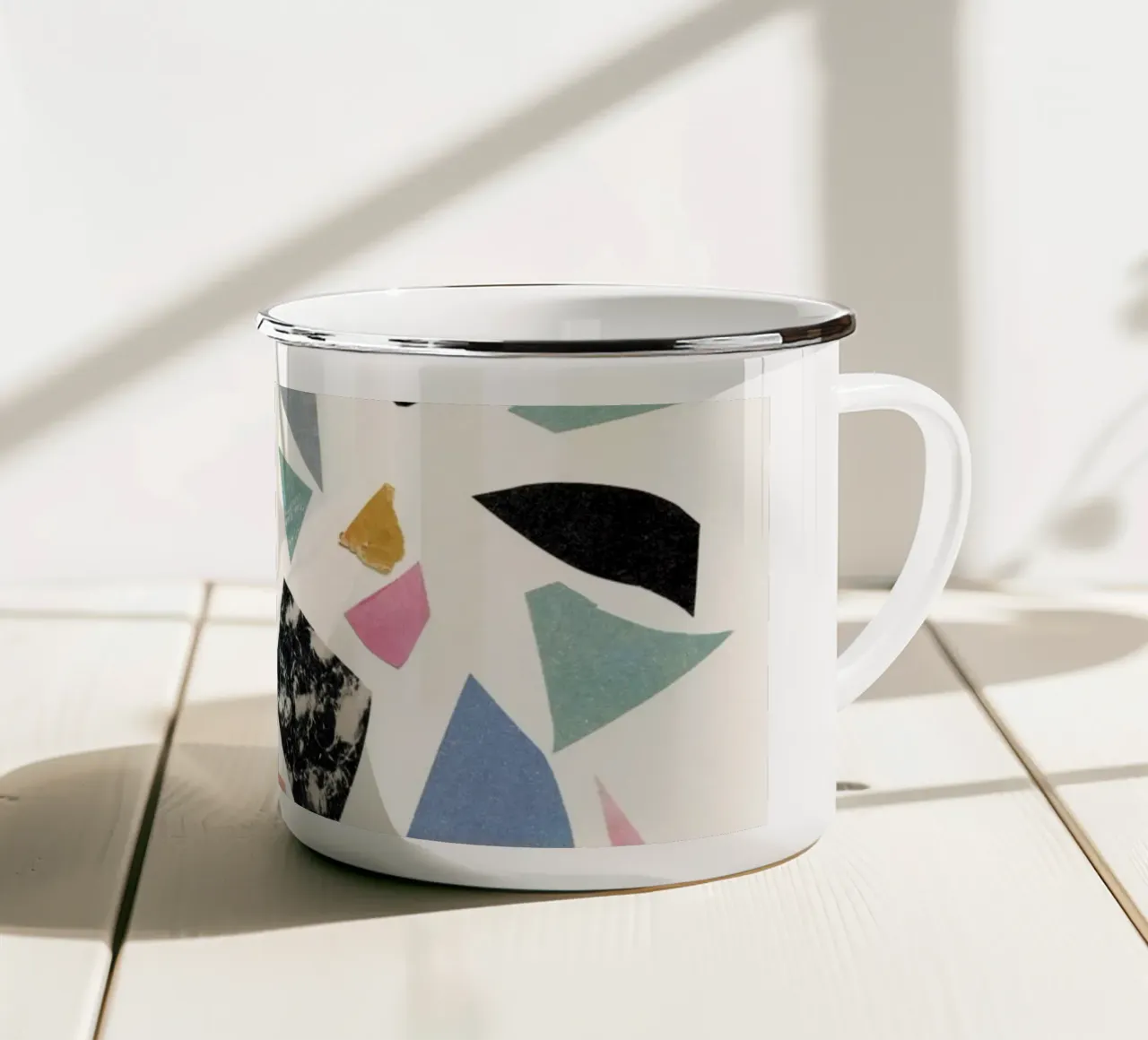 White Terrazzo tazza in smalto da Cassia Beck Collage