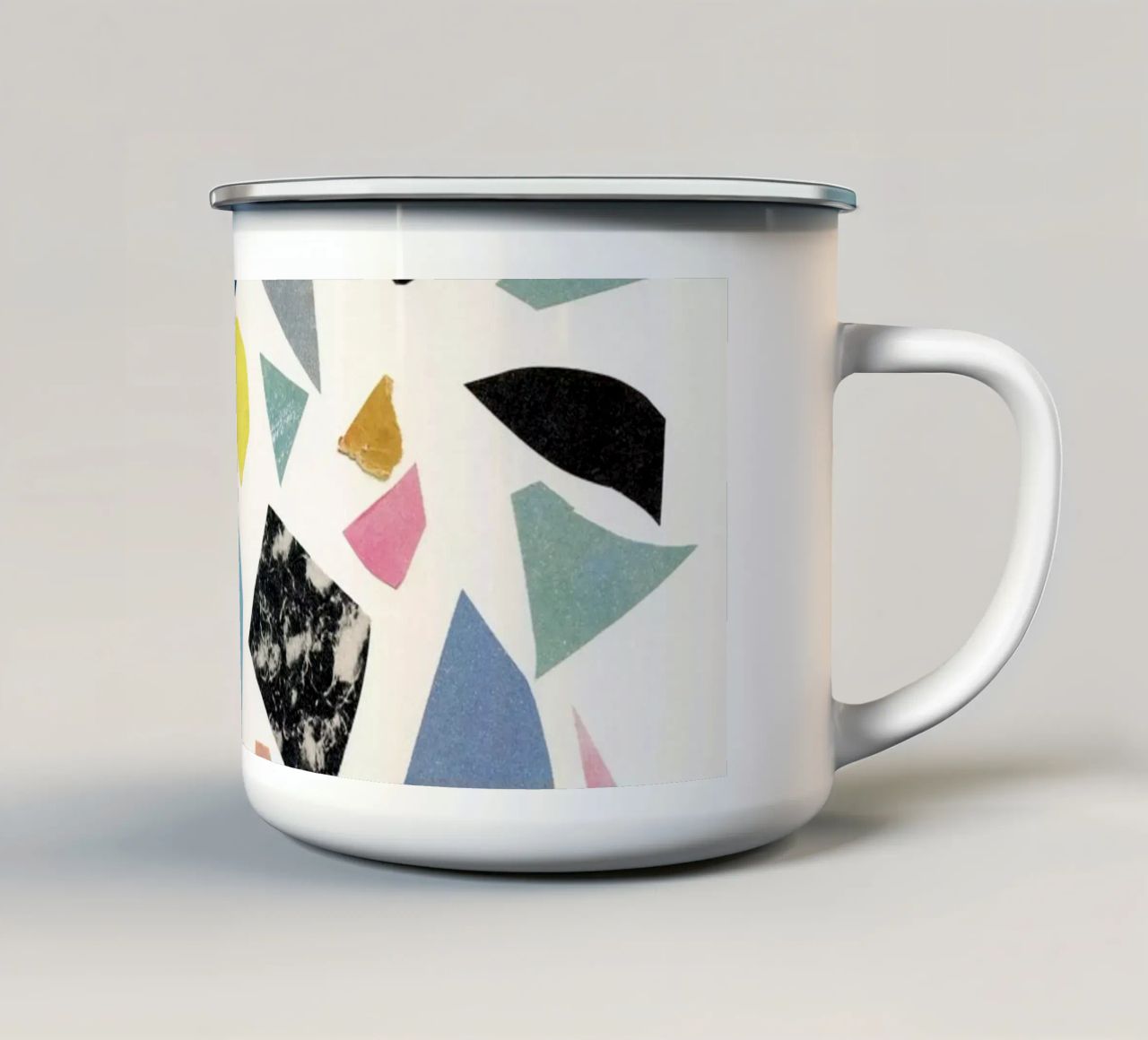 White Terrazzo tazza in smalto da Cassia Beck Collage