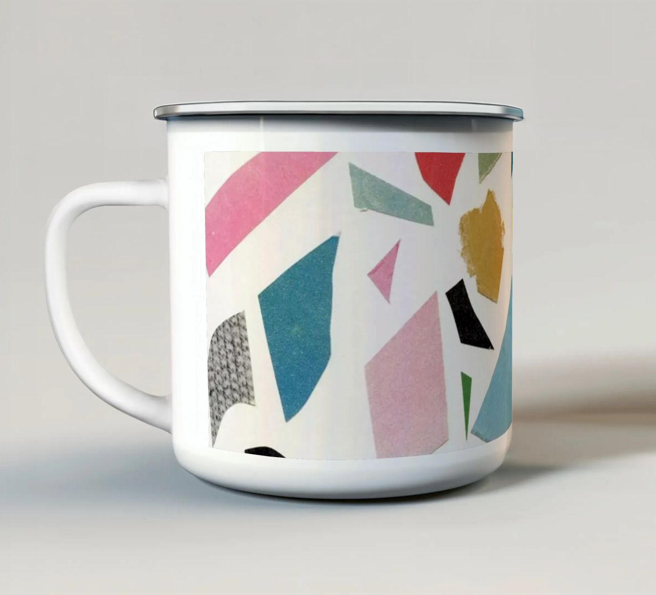 White Terrazzo tazza in smalto da Cassia Beck Collage