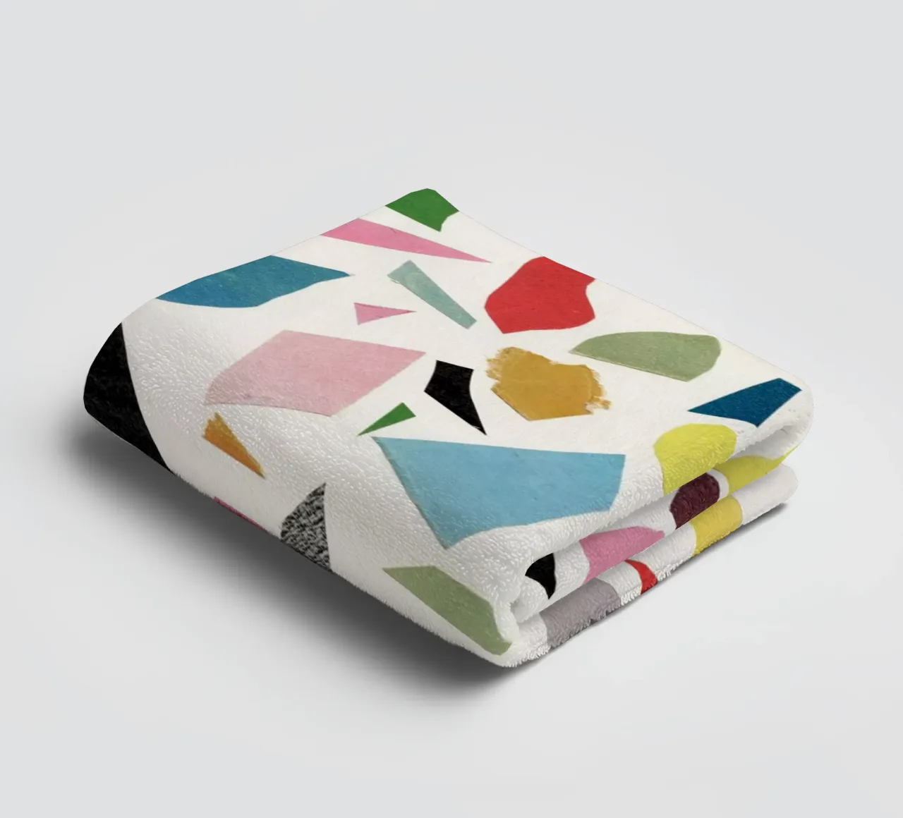 White Terrazzo towel by Cassia Beck Collage