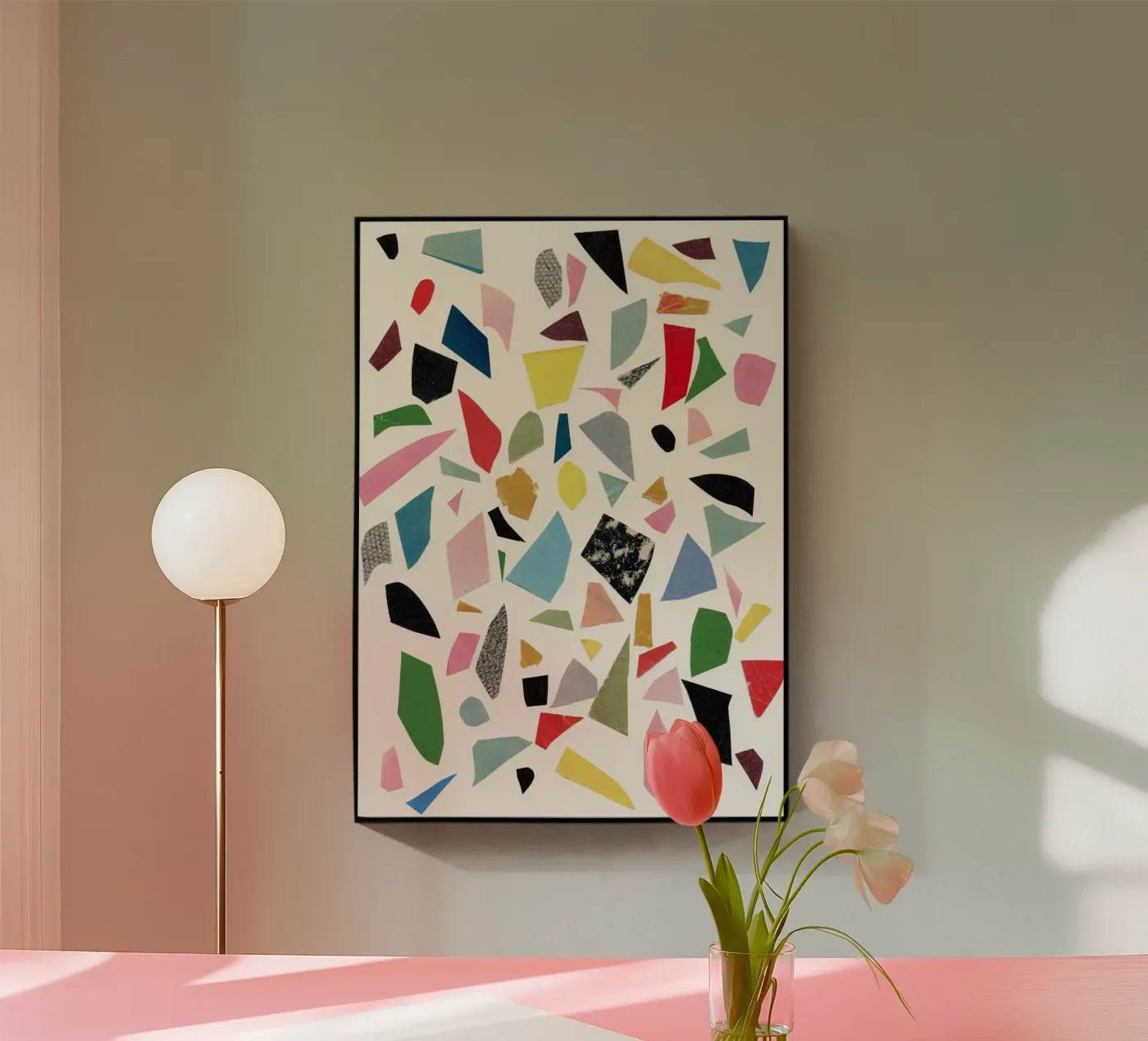 White Terrazzo plexiglass da Cassia Beck Collage