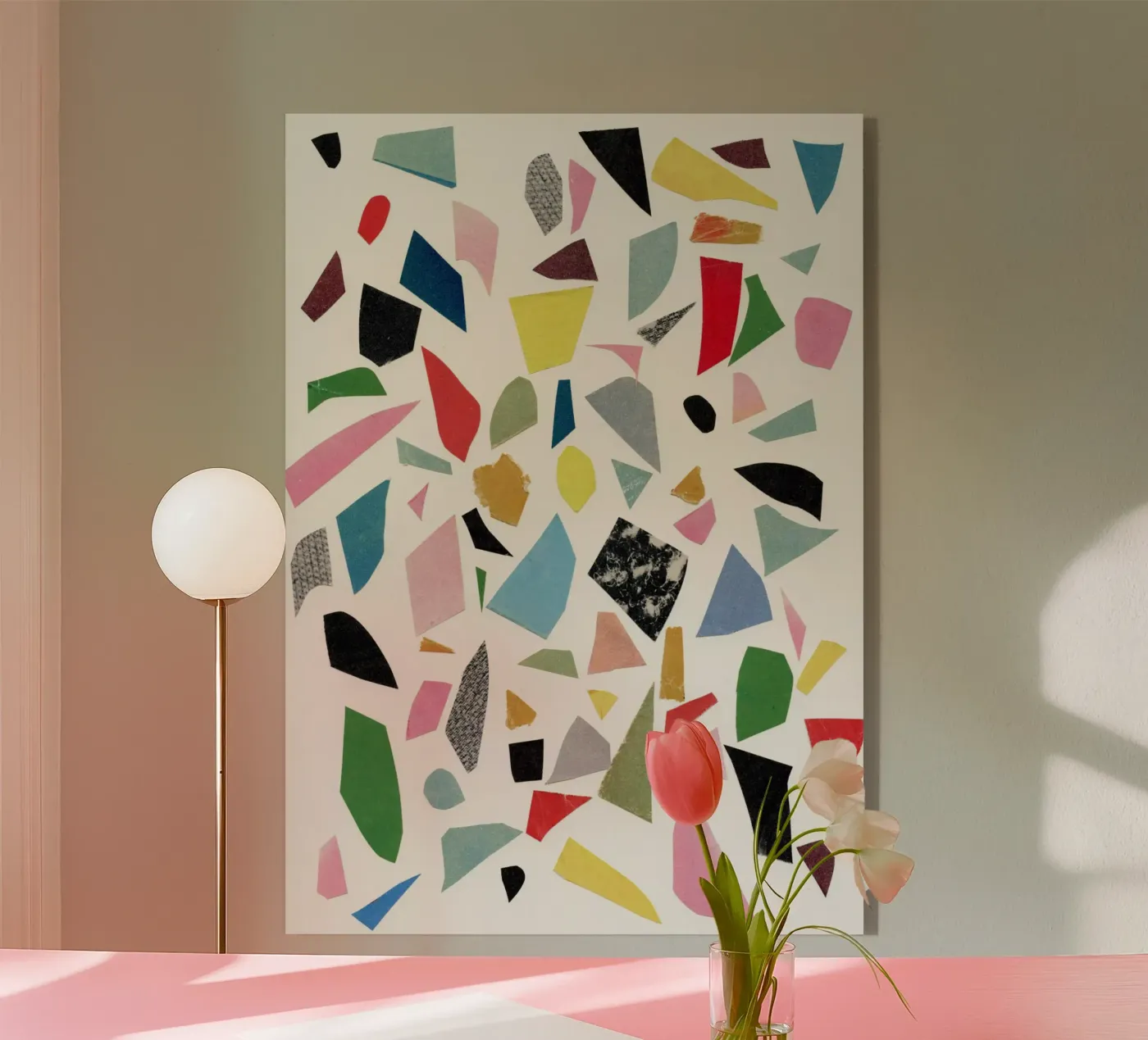 White Terrazzo plexiglass da Cassia Beck Collage