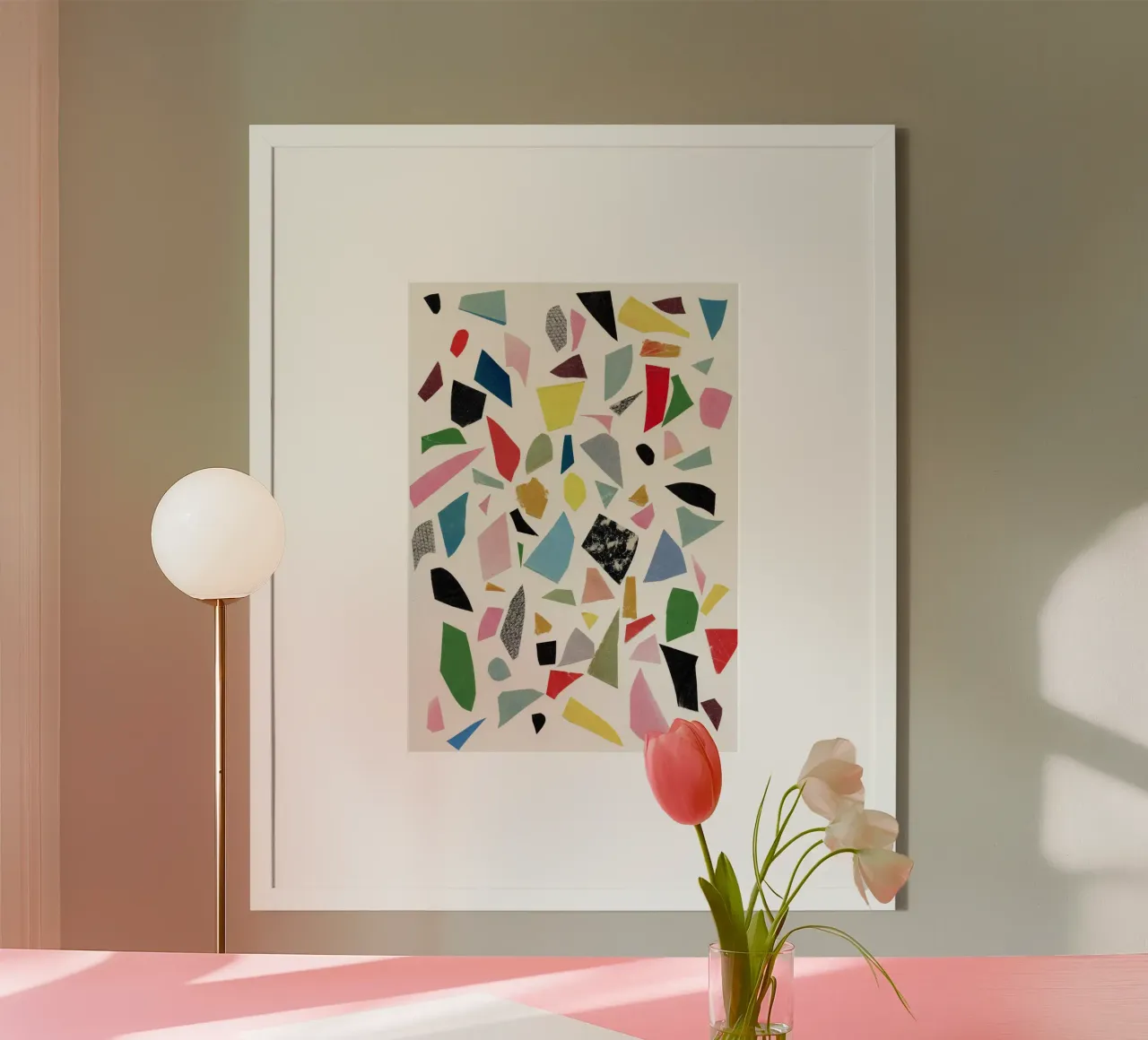 White Terrazzo poster da Cassia Beck Collage