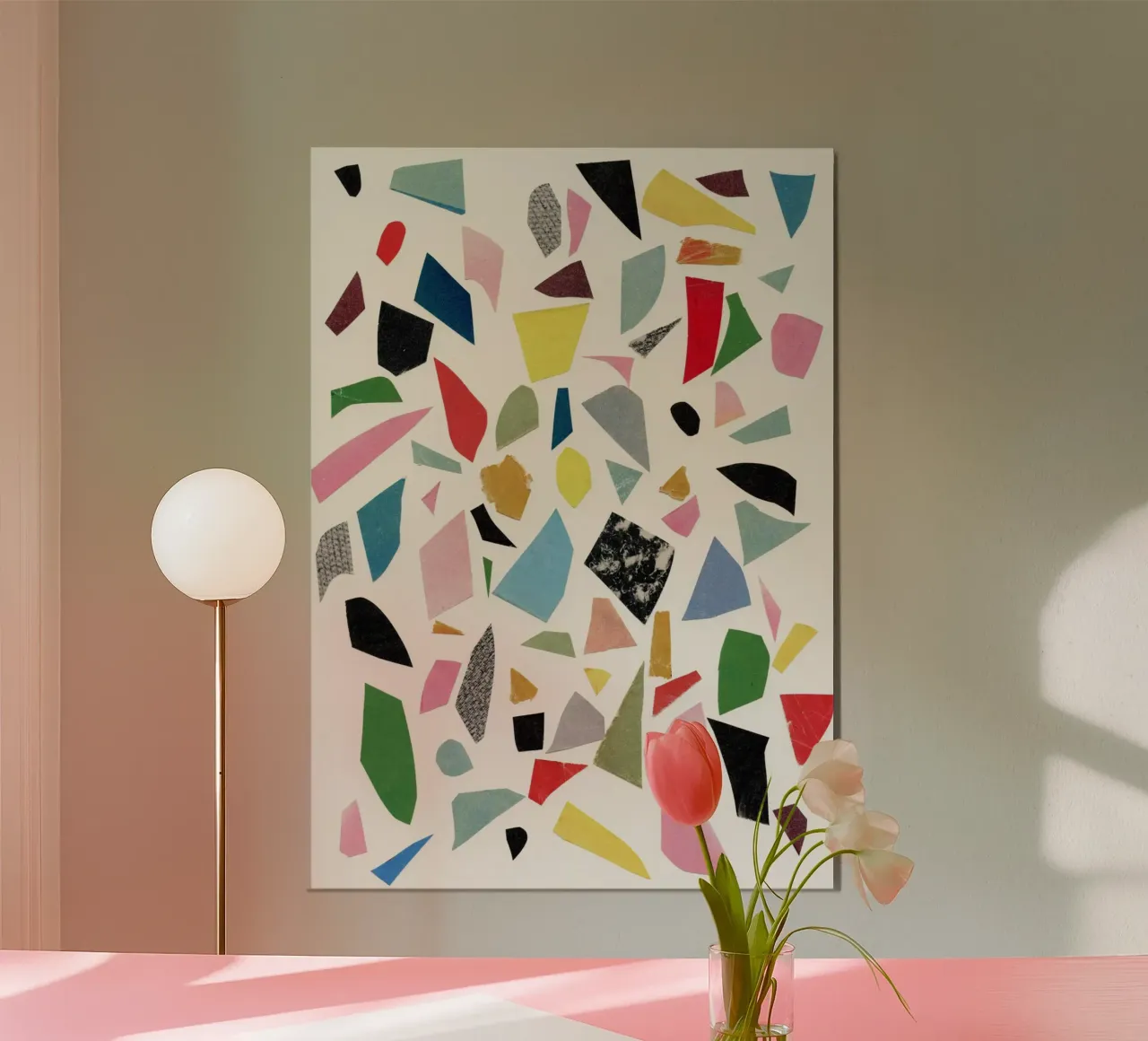 White Terrazzo poster da Cassia Beck Collage