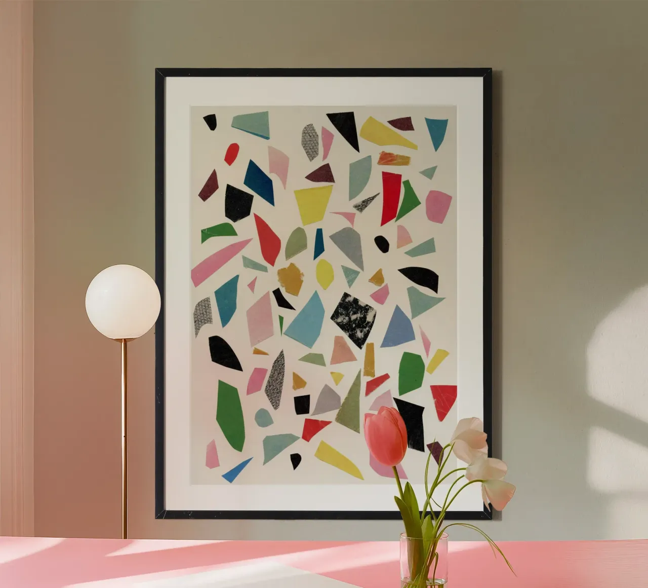 White Terrazzo poster da Cassia Beck Collage