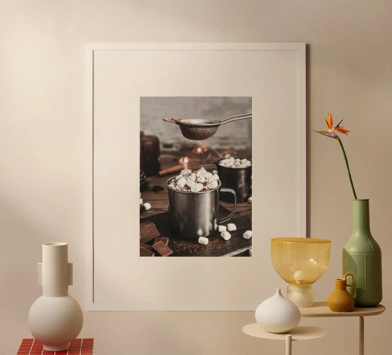 Marshmallow al cioccolato caldo poster da Mildred Store