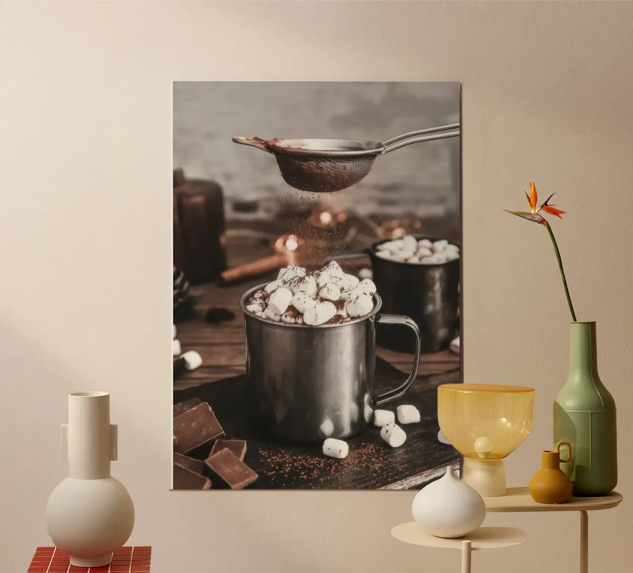 Warme Chocolade Marshmallows poster van Mildred Store