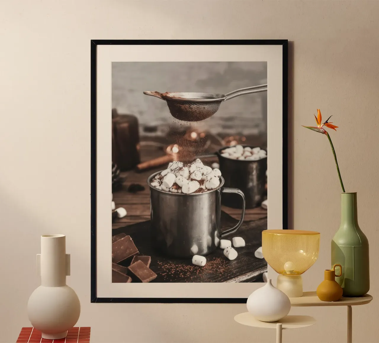 Warme Chocolade Marshmallows poster van Mildred Store