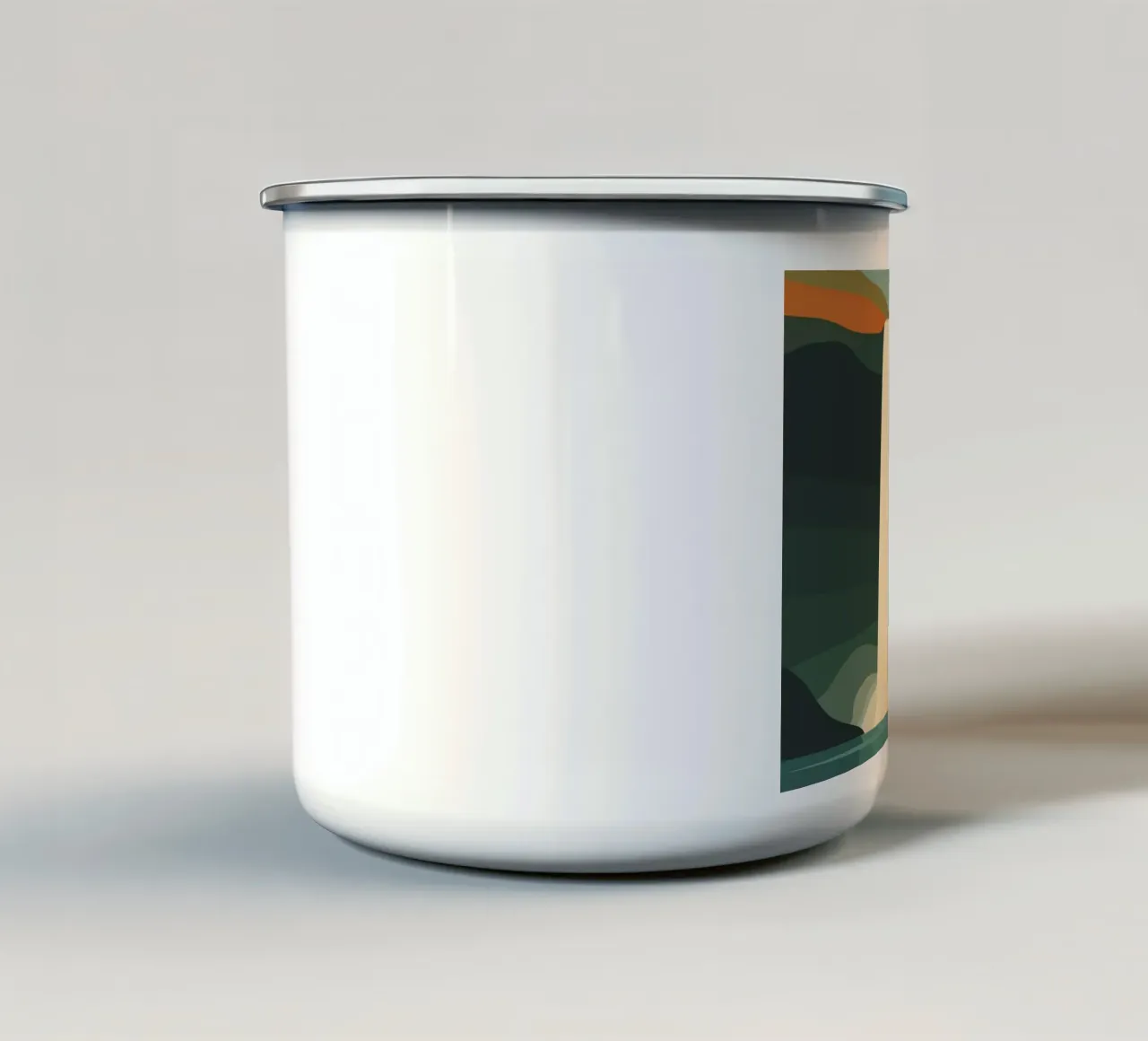 Skógafoss tazza in smalto da minimalist designs