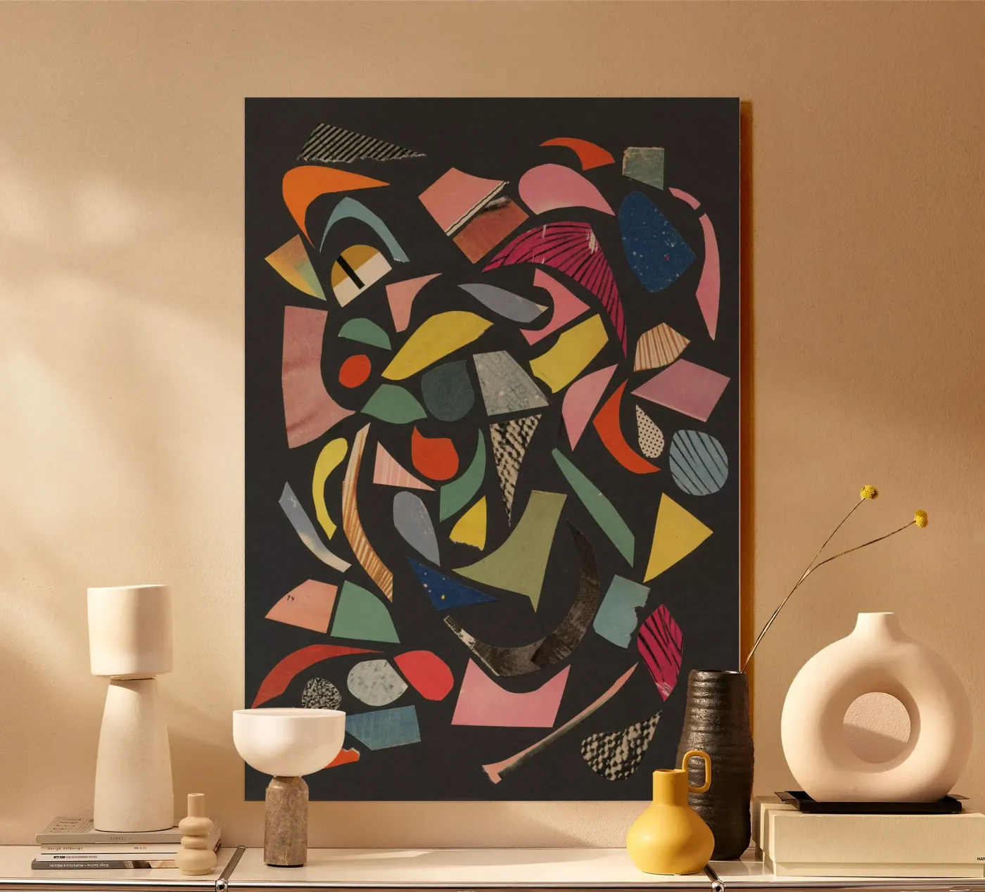 Black Terrazzo plexiglass da Cassia Beck Collage