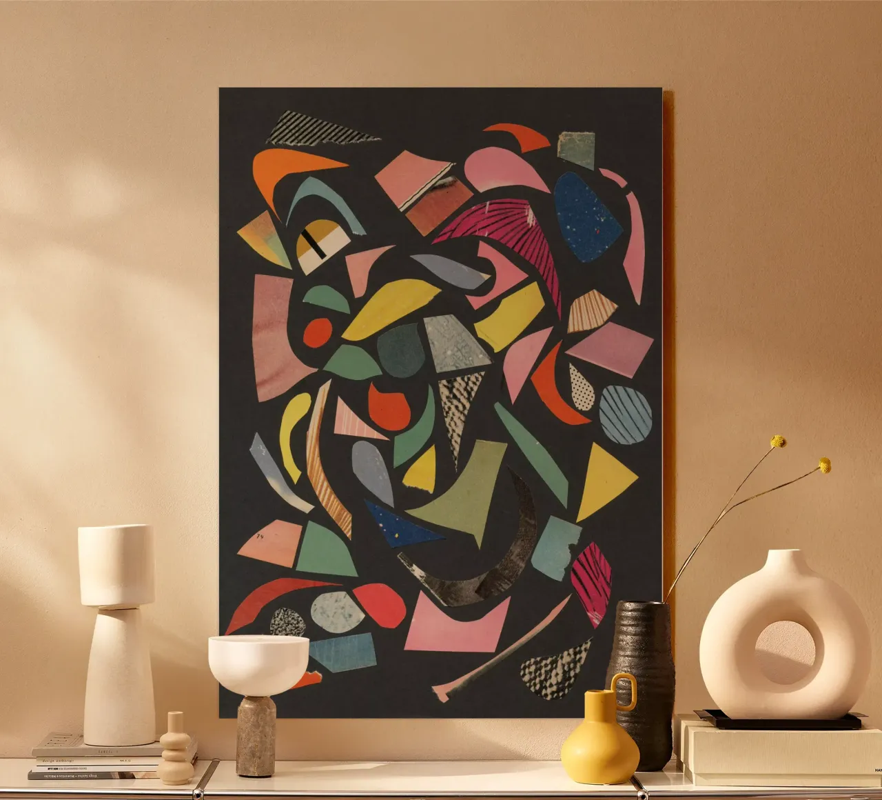 Black Terrazzo plexiglass da Cassia Beck Collage