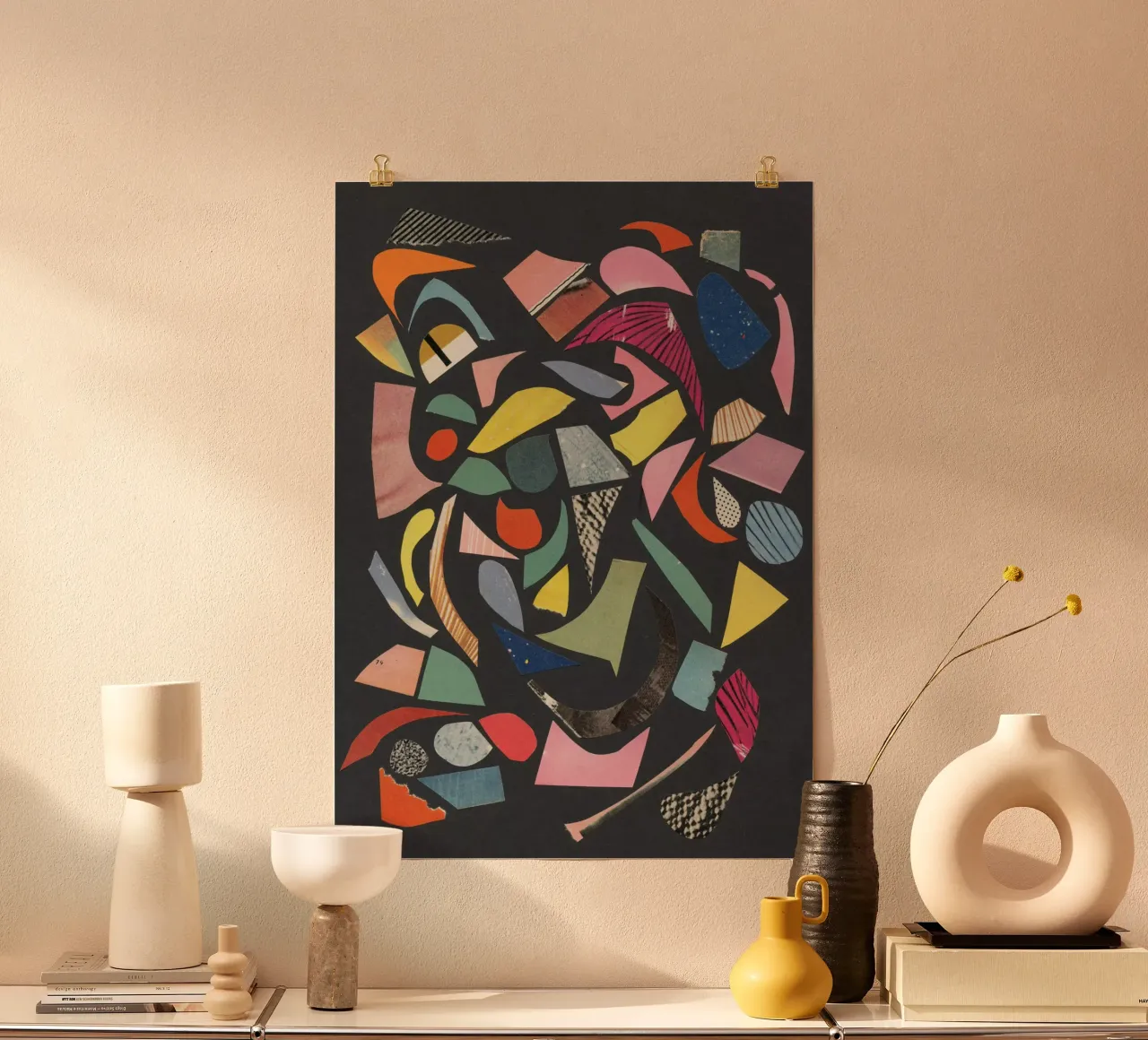 Black Terrazzo hahnemühle by Cassia Beck Collage