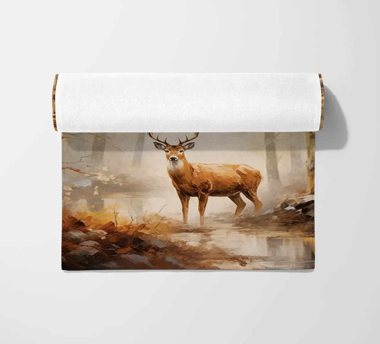 Cervi in autunno telo mare da The Herringstore