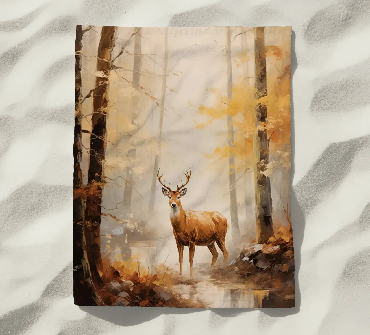 Cervi in autunno telo mare da The Herringstore