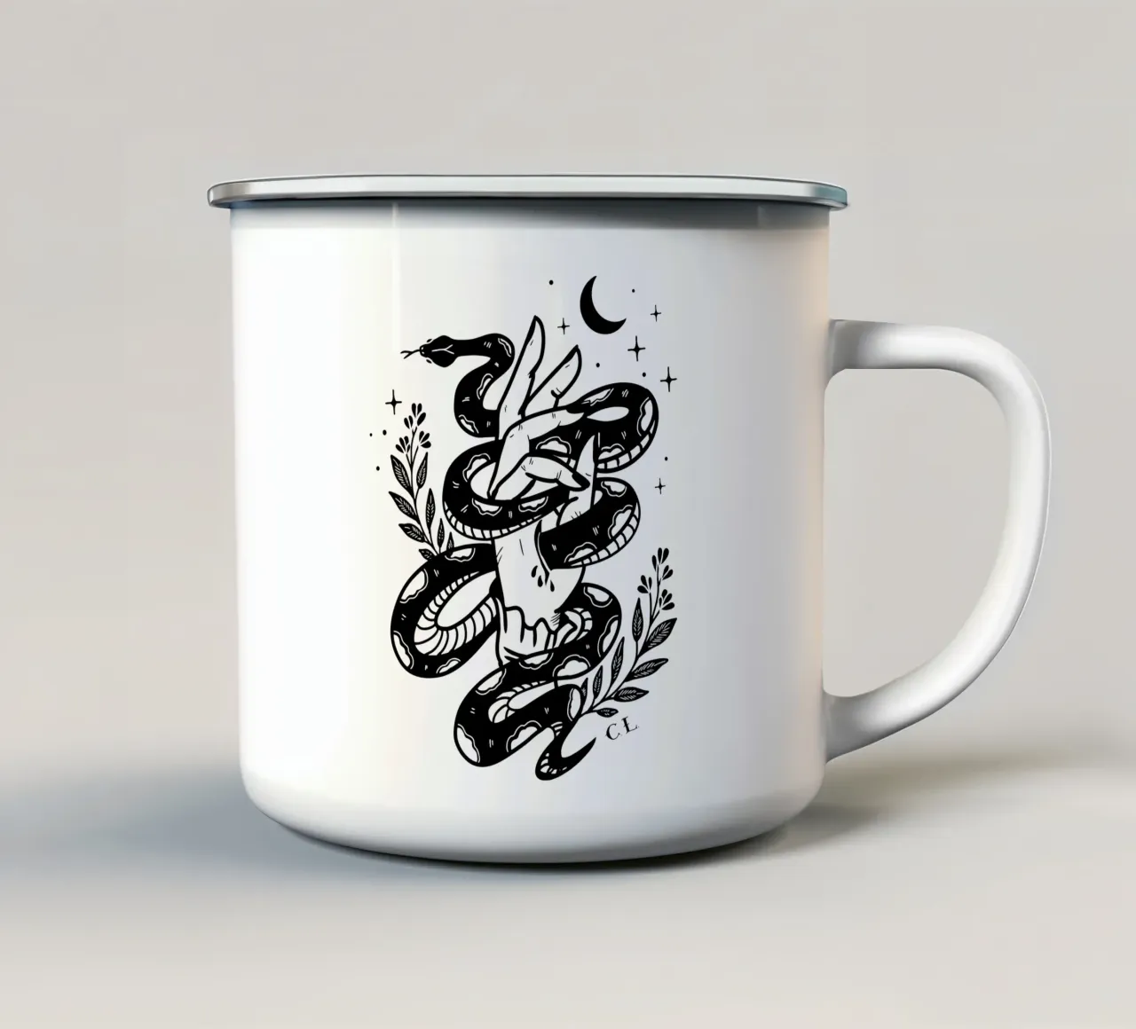 Snake Charmer tazza in smalto da Killer Wolf