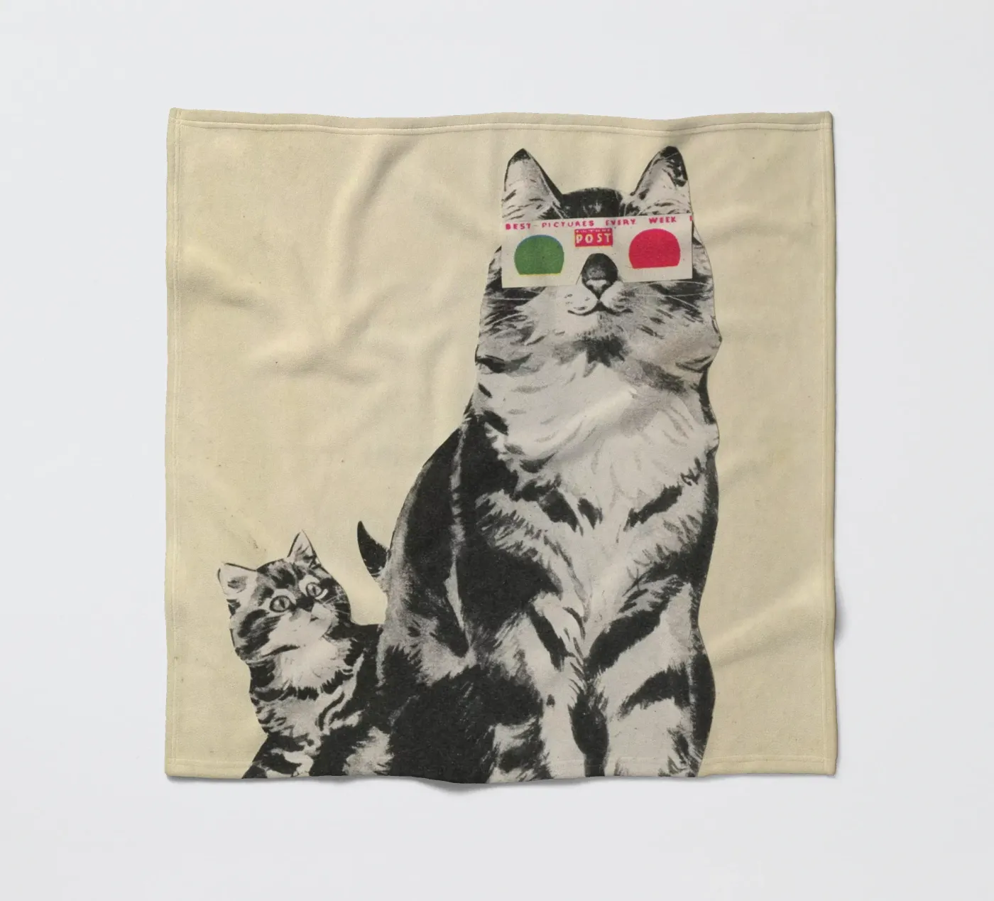 3D Glasses Fleecedecke von Cassia Beck Collage