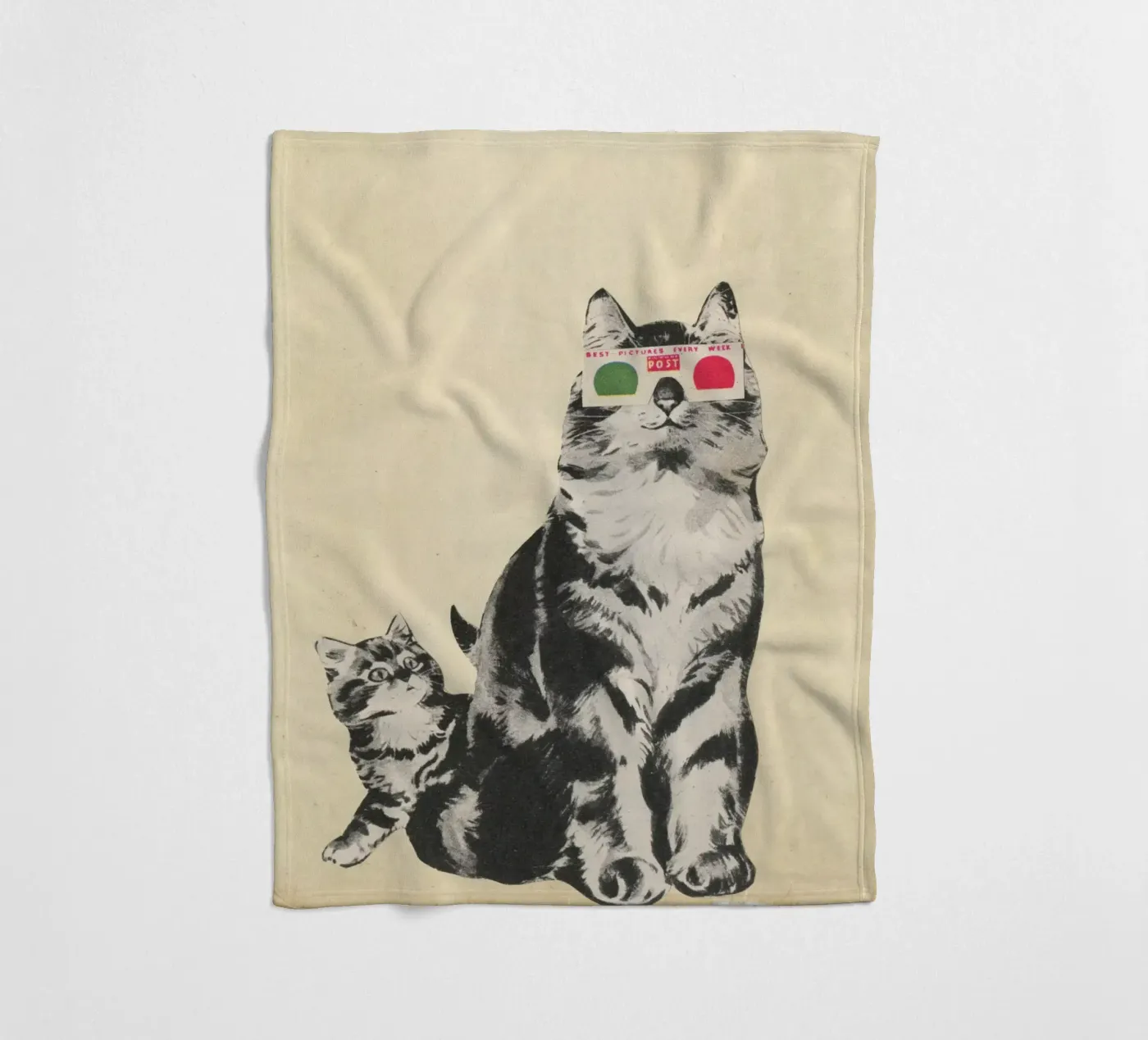 3D Bril fleecedeken van Cassia Beck Collage