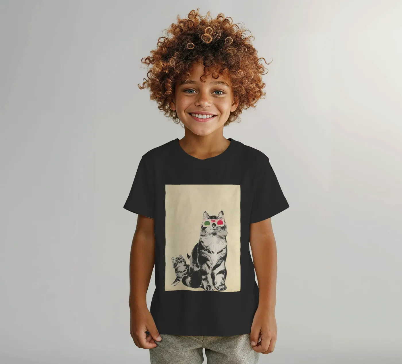 3D Bril kinder t-shirt van Cassia Beck Collage