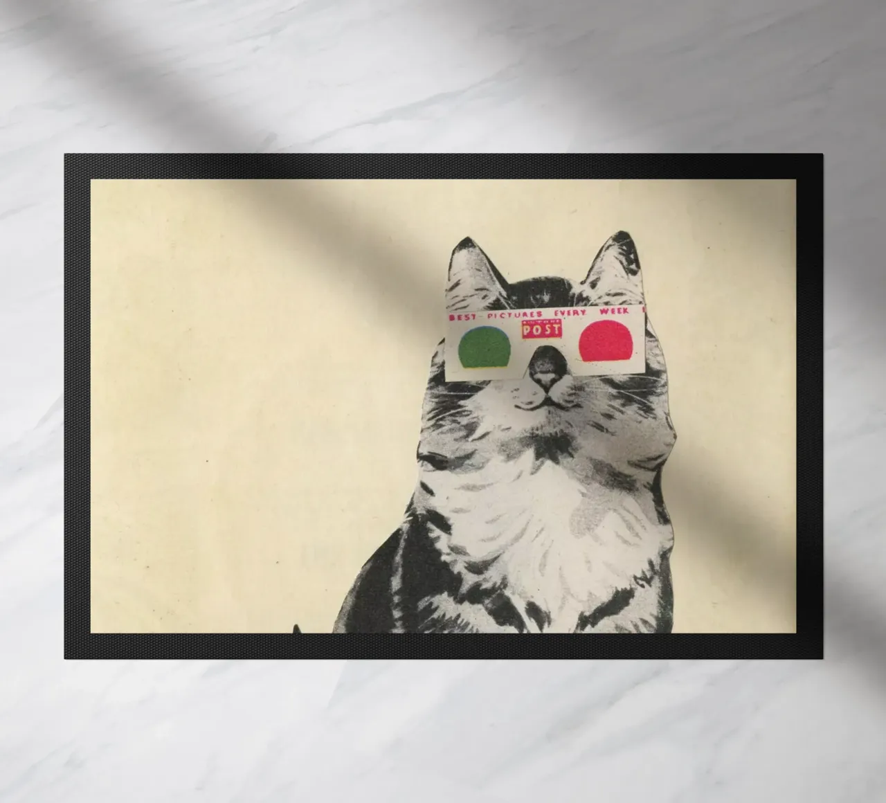 3D Glasses doormat by Cassia Beck Collage