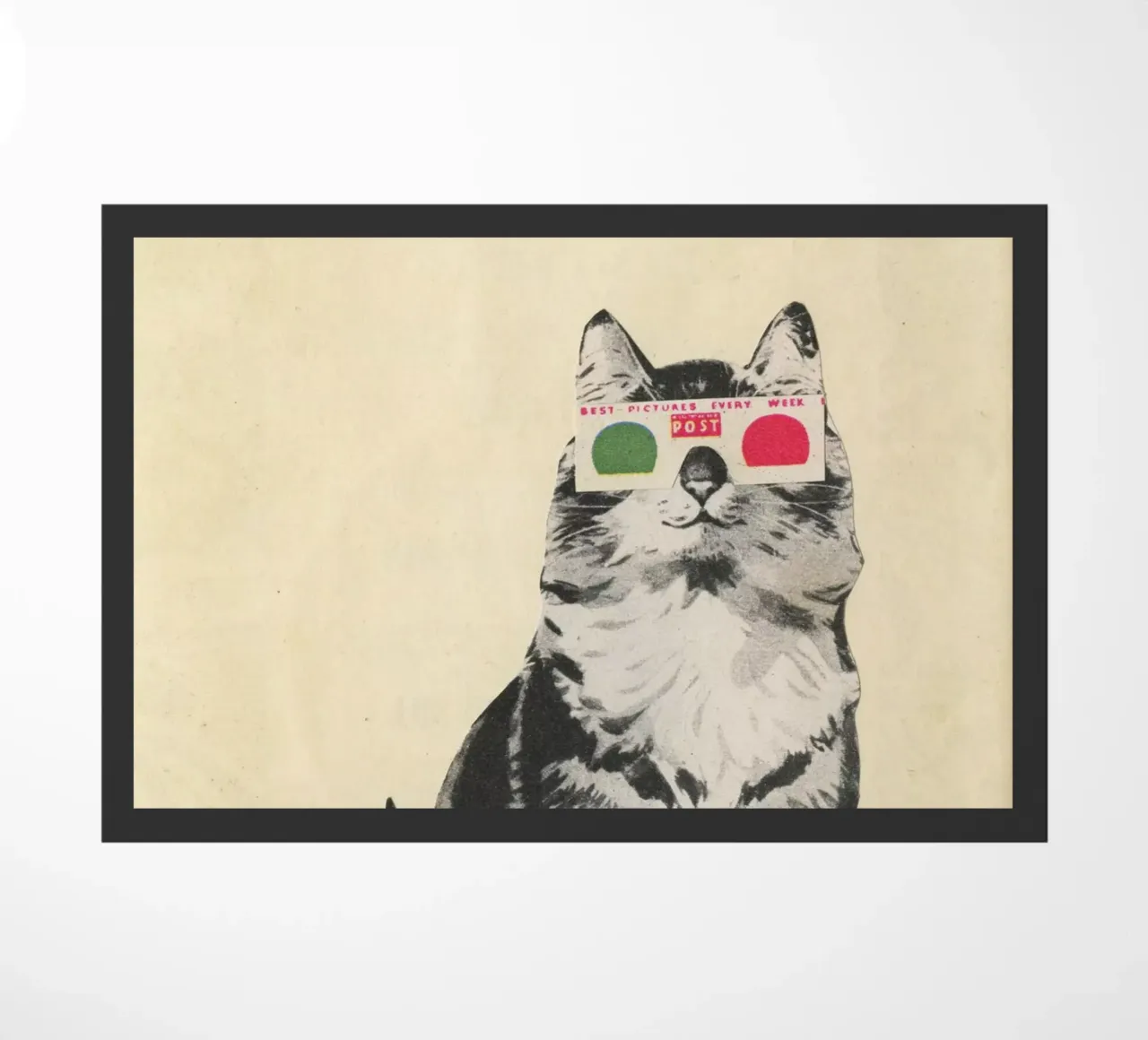 3D Glasses doormat by Cassia Beck Collage