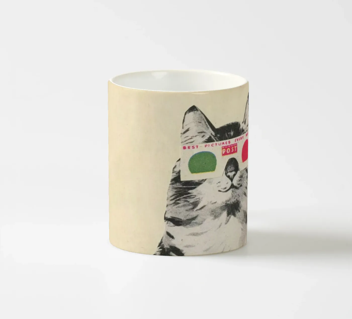 3D Glasses ceramic mug by Cassia Beck Collage