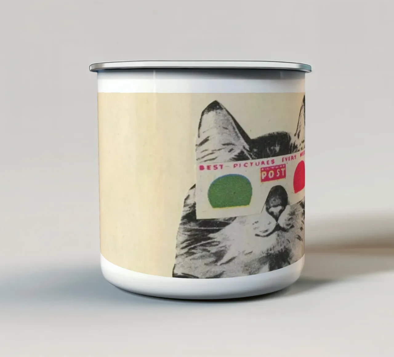 Occhiali 3D tazza in smalto da Cassia Beck Collage