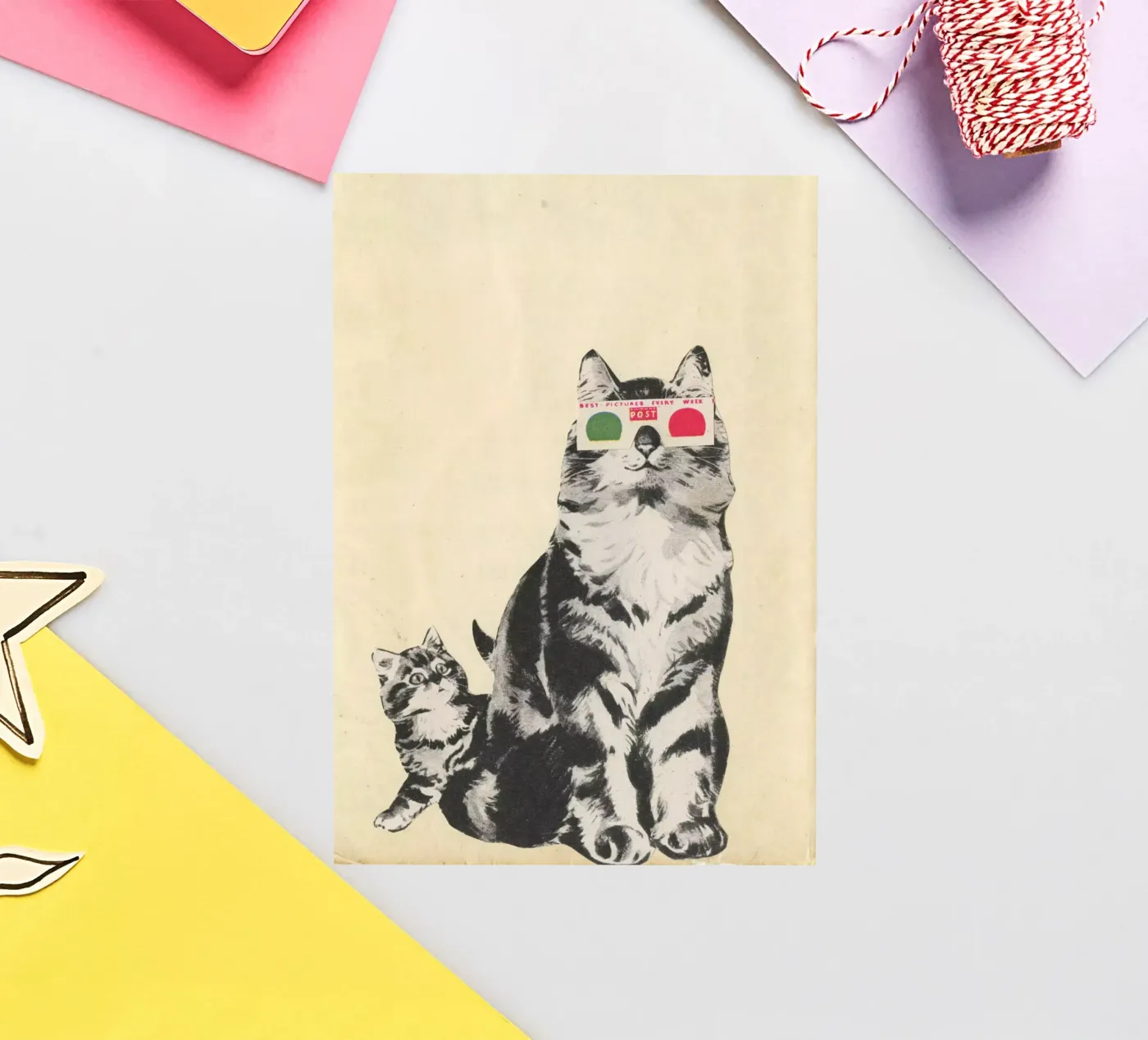 3D Bril sticker van Cassia Beck Collage