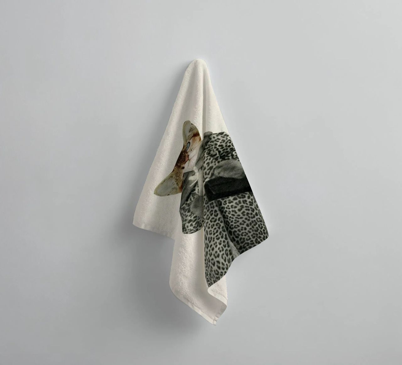 Kitten Dressed as Cat towel by Cassia Beck Collage