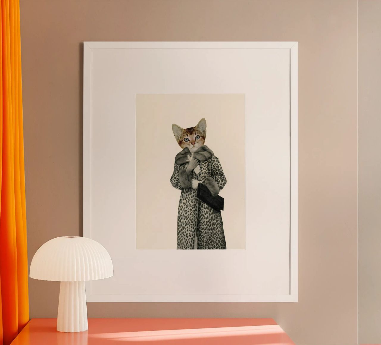 Kitten Dressed as Cat poster by Cassia Beck Collage