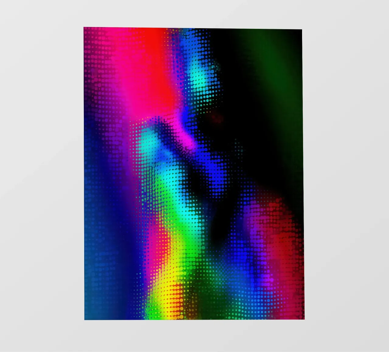 Femmina seminuda in una frenesia digitale al neon pellicola backlit da Autofocus