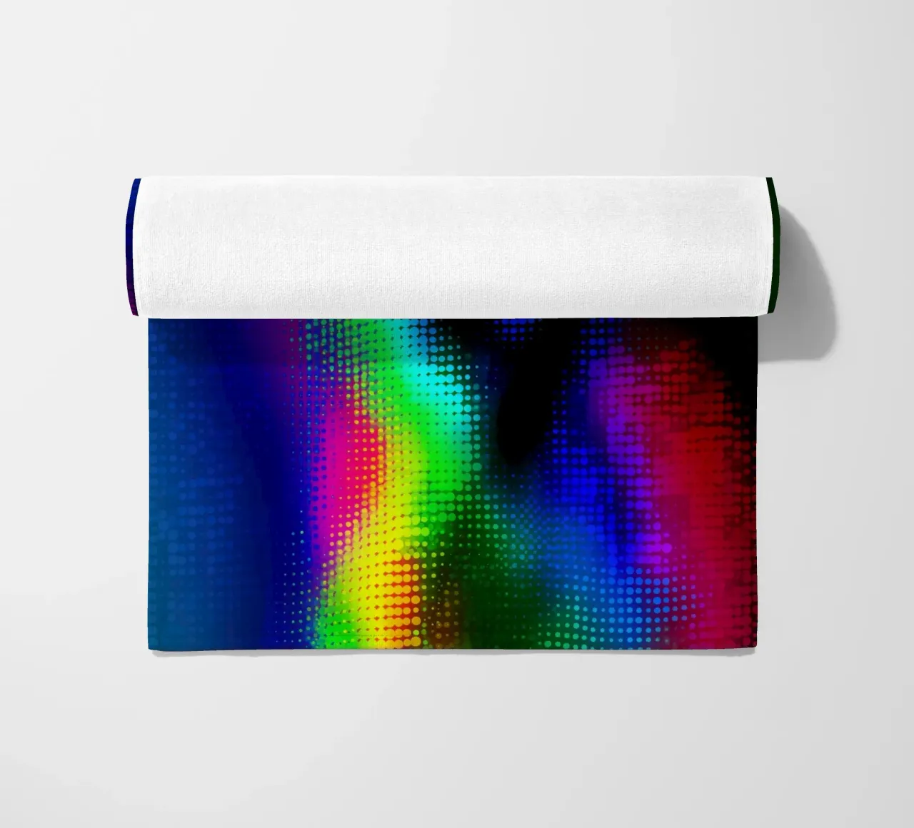 Femmina seminuda in una frenesia digitale al neon telo mare da Autofocus