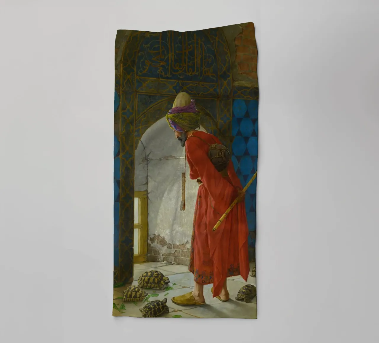 Osman Hamdi Bey L'addestratore di tartarughe, 1906 asciugamano da bagno da Timeless Artworks