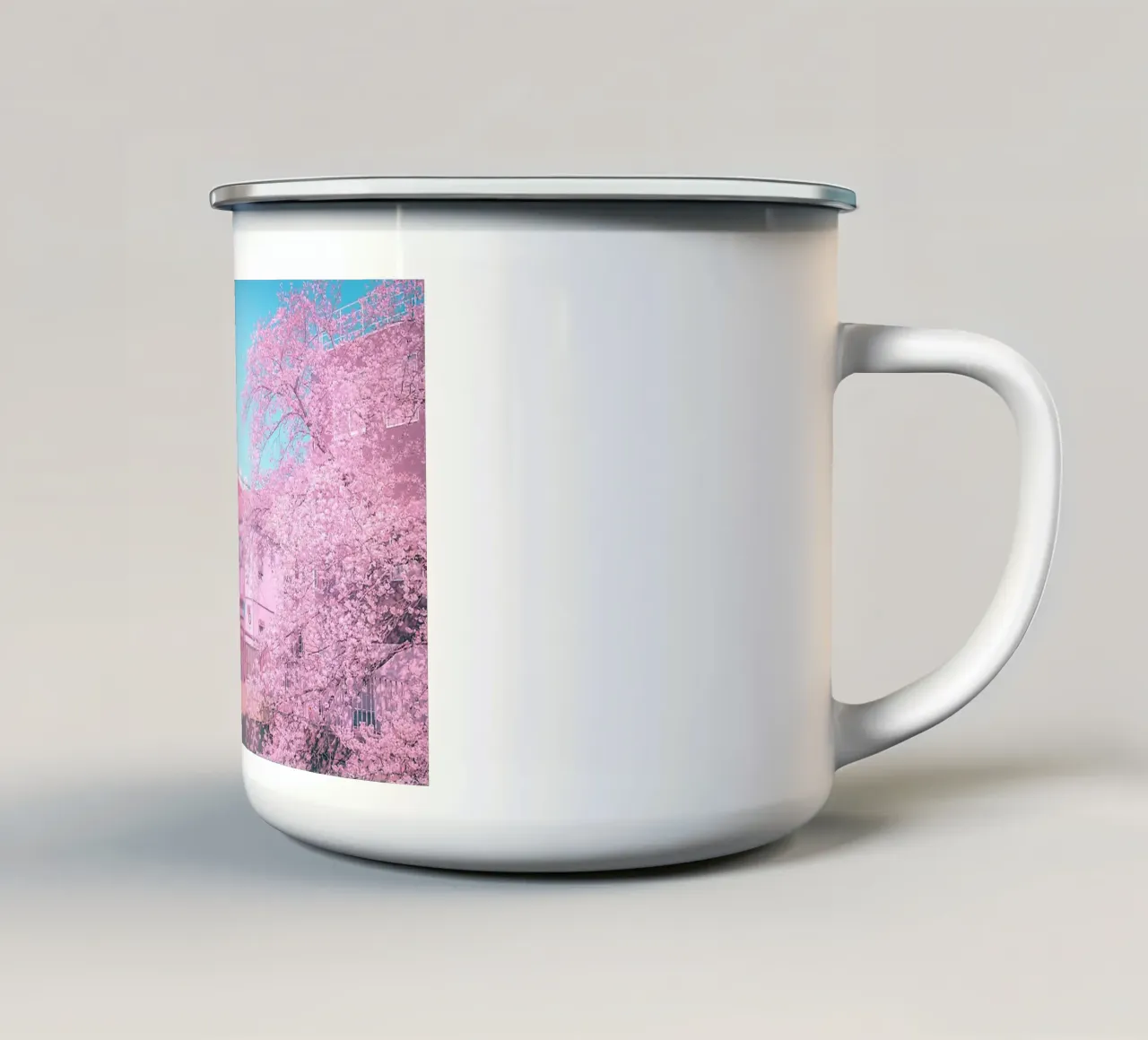 Spring in Tokyo tazza in smalto da Samuel Leonardo