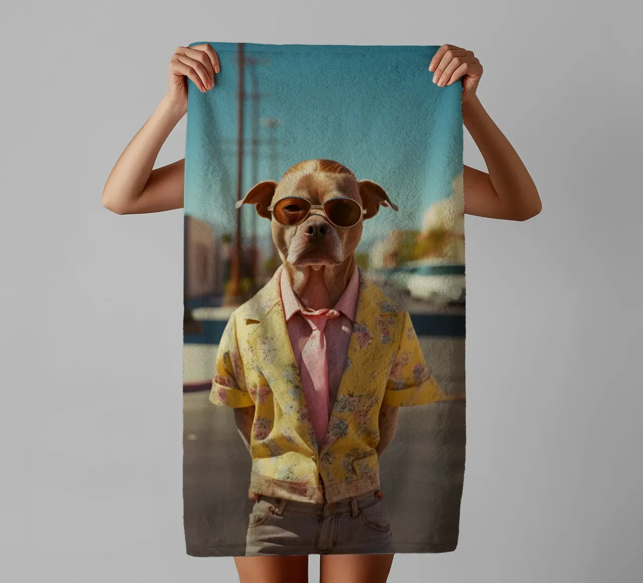 Asher asciugamano da bagno da Affiches Chien Originales – Dogland
