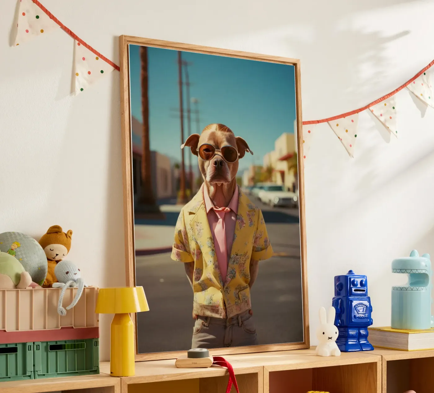 Asher acryl van Affiches Chien Originales – Dogland