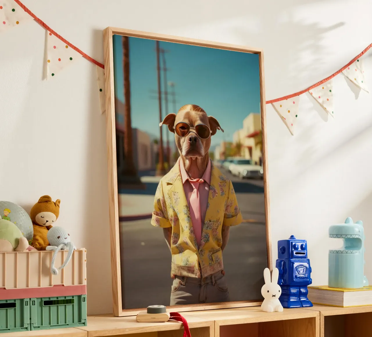 Asher tela con Cornice a cassetta da Affiches Chien Originales – Dogland