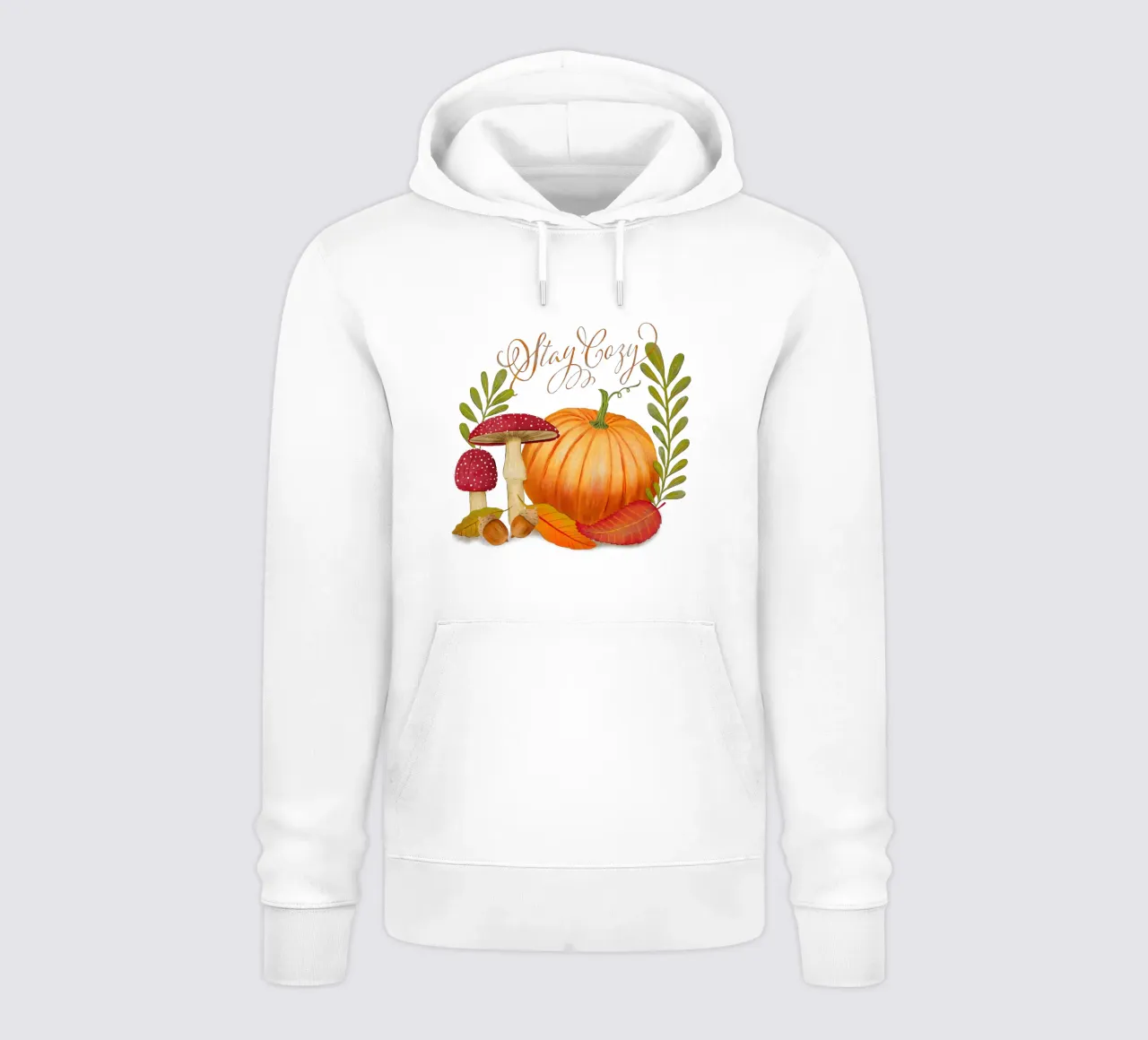 Autunno con zucca e foglie. Accomodatevi. felpa con cappuccio da CalliLetters