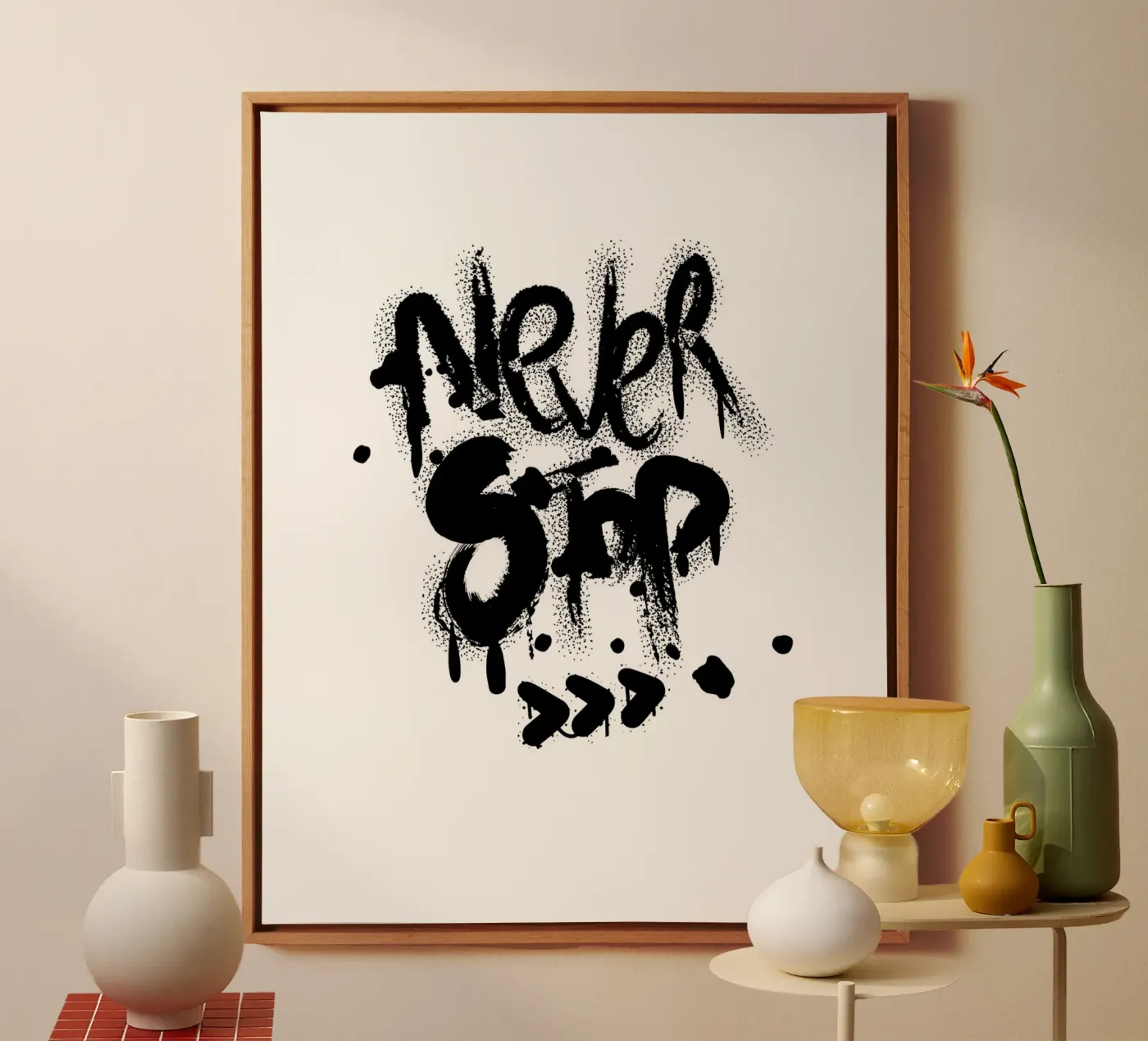 NEVER STOP canvas by BAWA