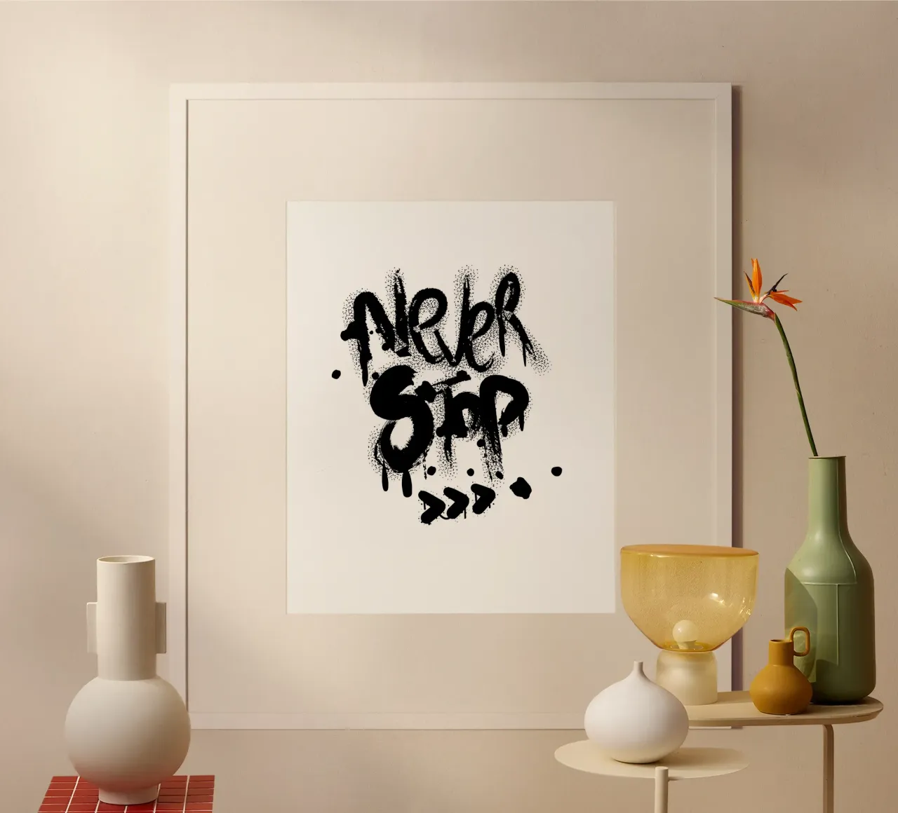 NEVER STOP poster da BAWA