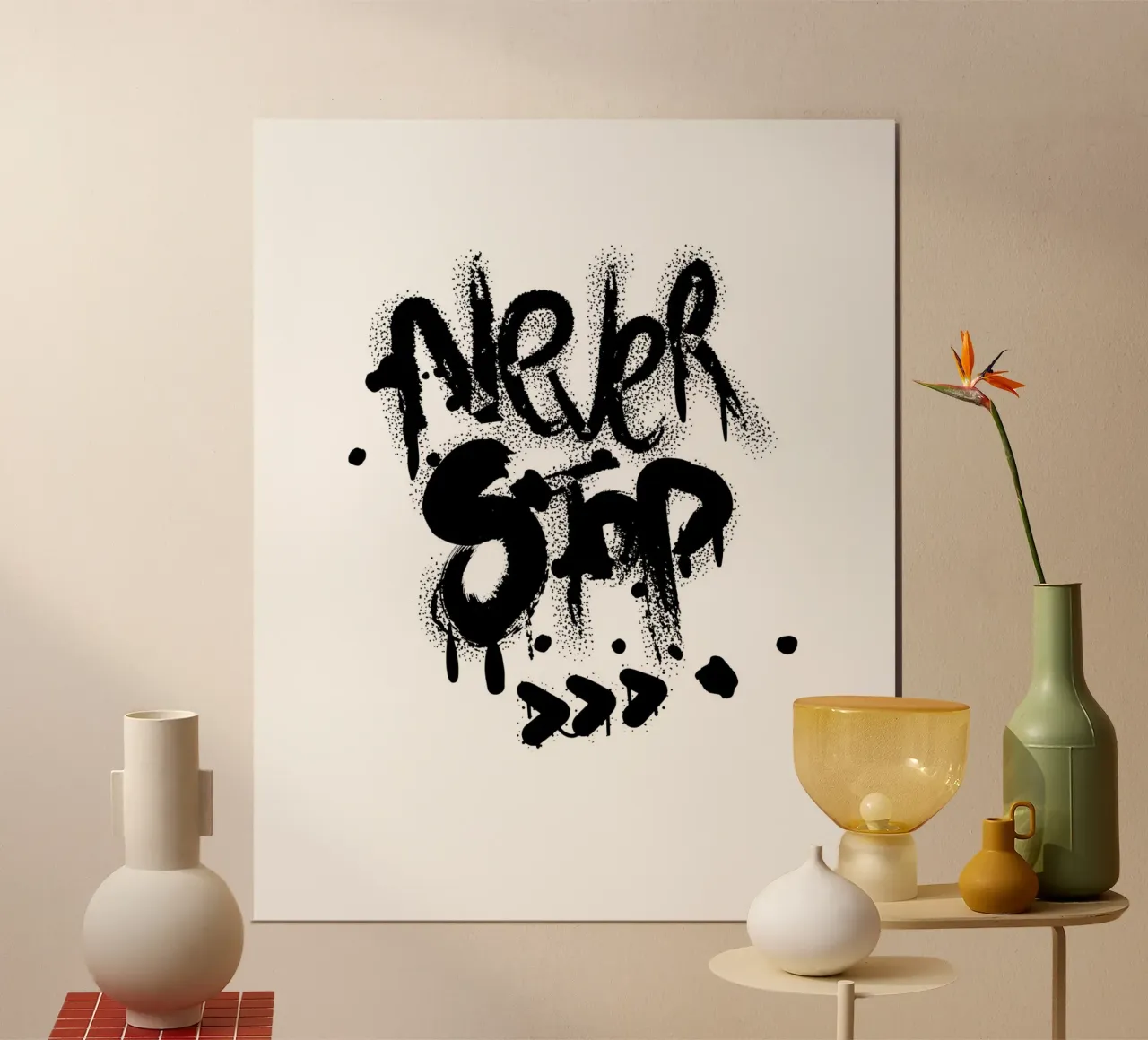 NEVER STOP poster da BAWA