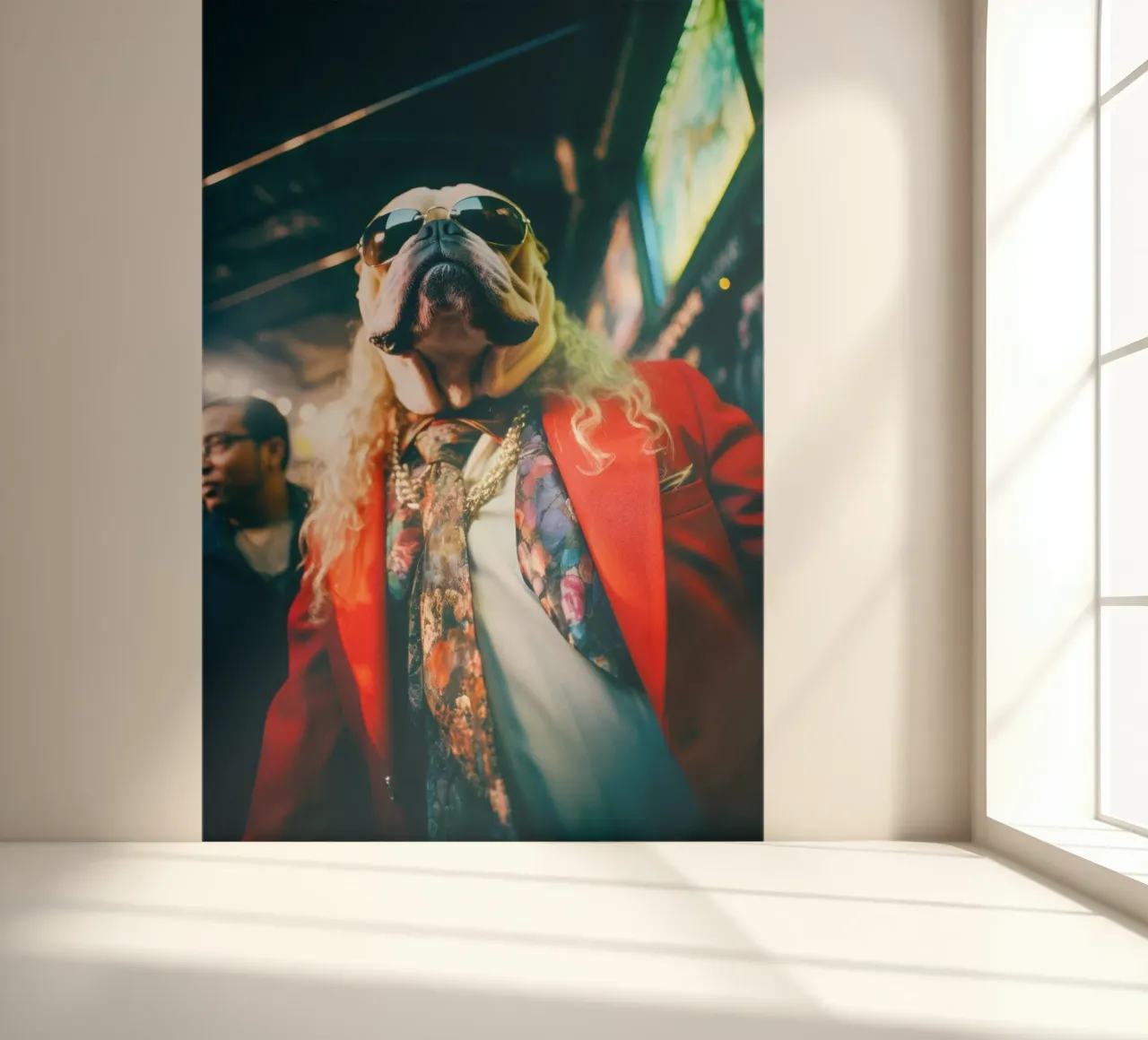 Vinnie fotobehang van Affiches Chien Originales – Dogland