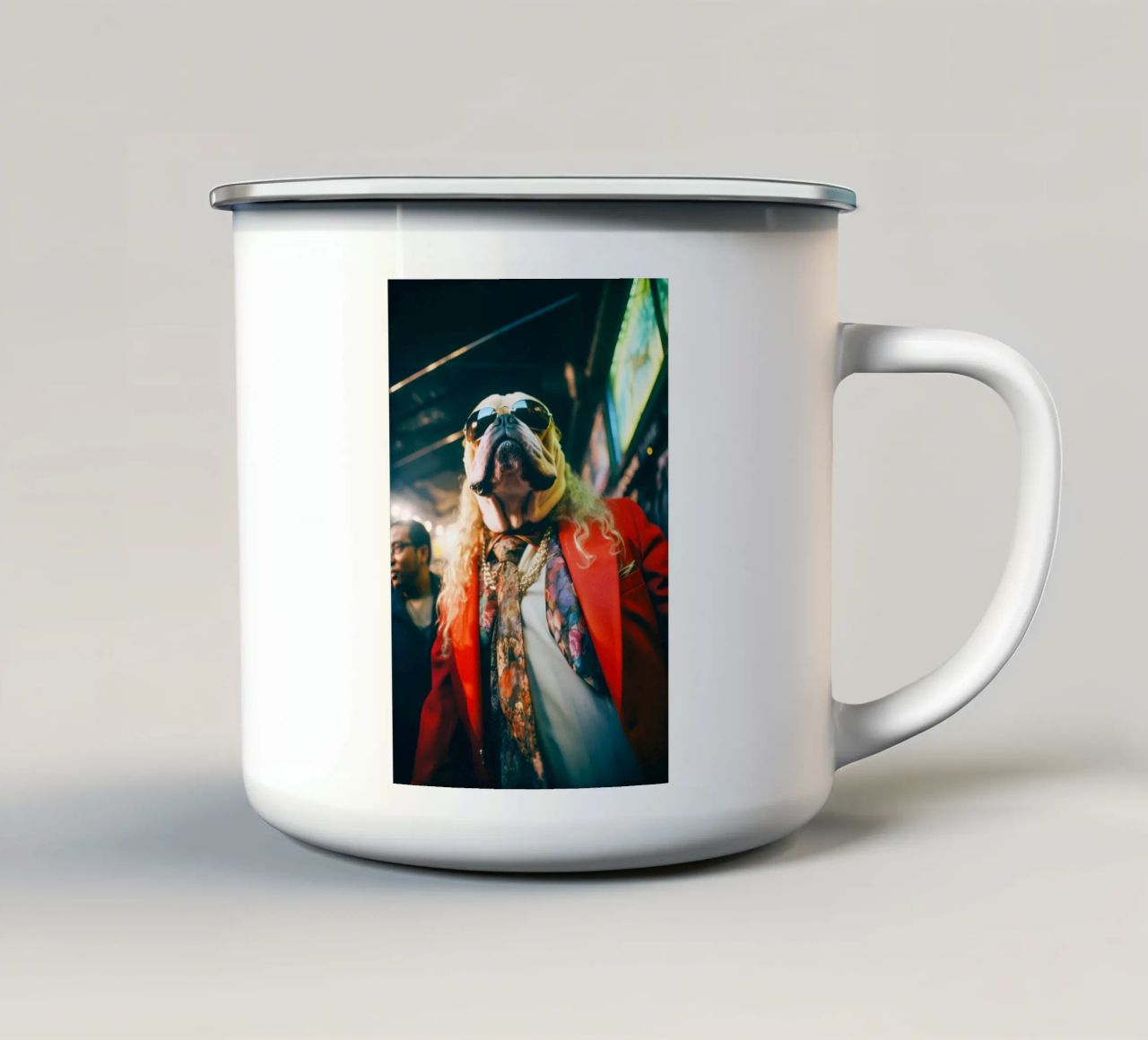 Vinnie tazza in smalto da Affiches Chien Originales – Dogland