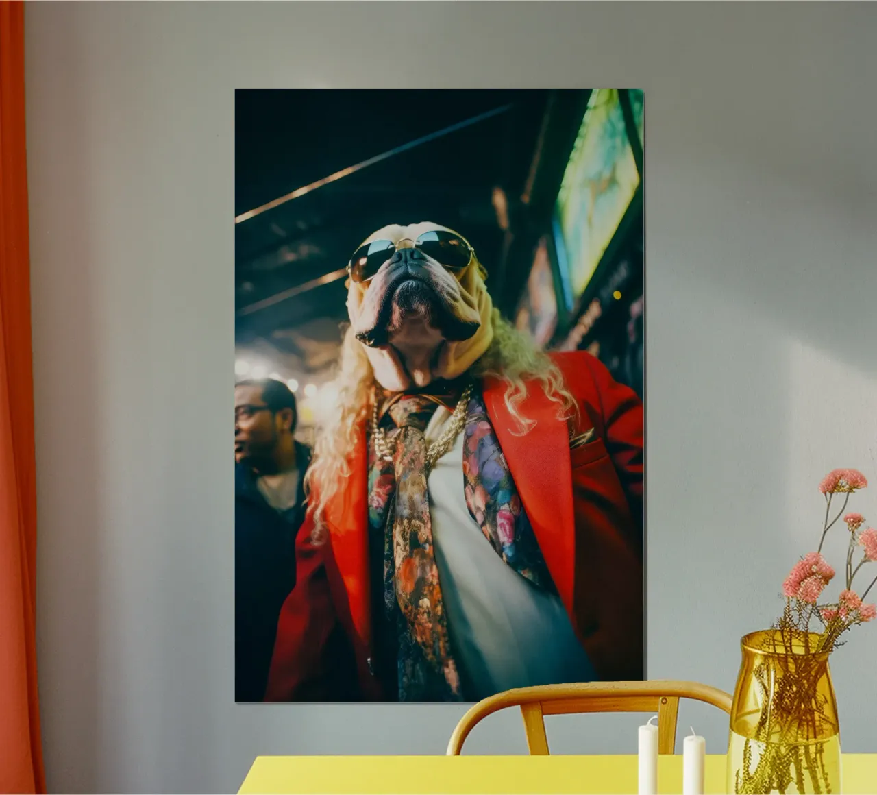 Vinnie poster con telaio in legno da Affiches Chien Originales – Dogland