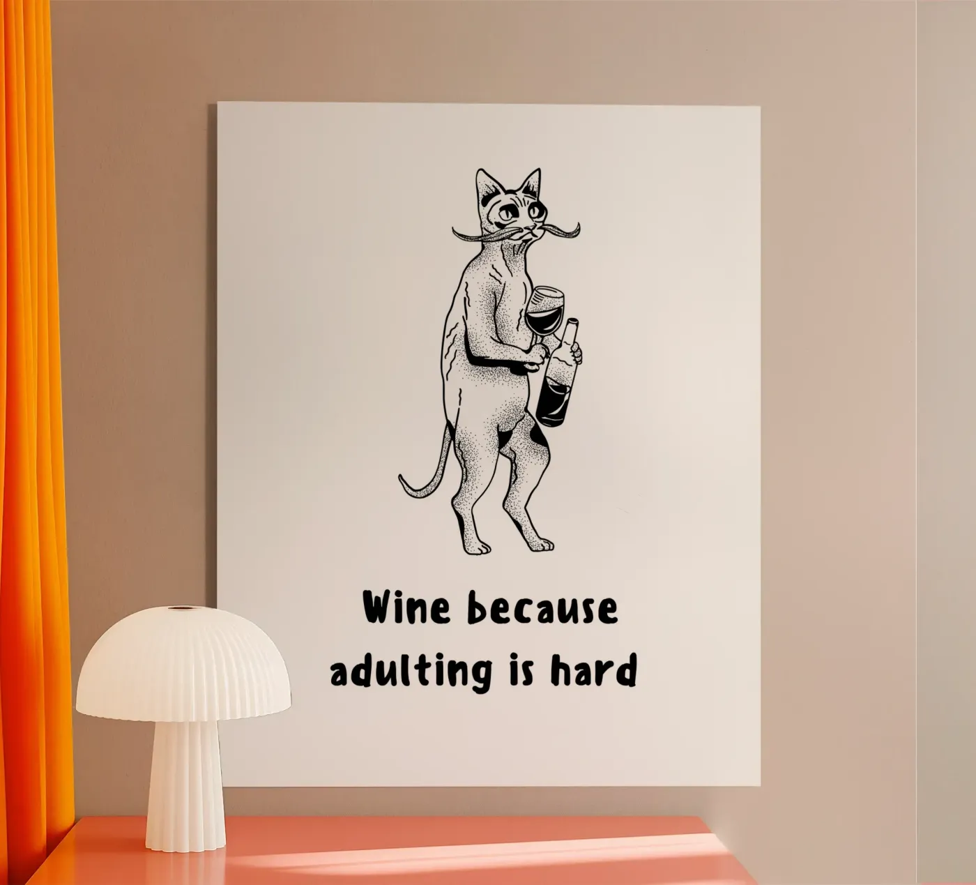 WINE BECAUSE Acryl-Glas von BAWA