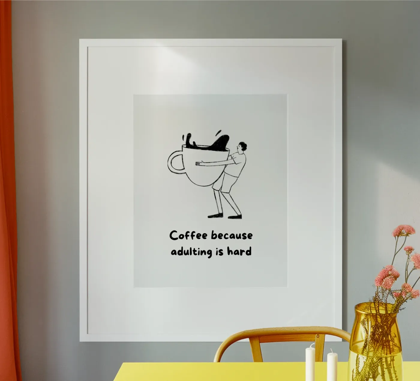 COFFEE BECAUSE poster by BAWA