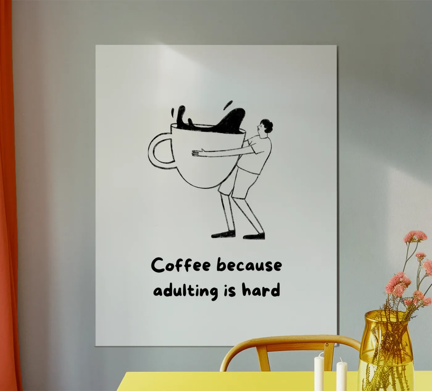 COFFEE BECAUSE poster by BAWA