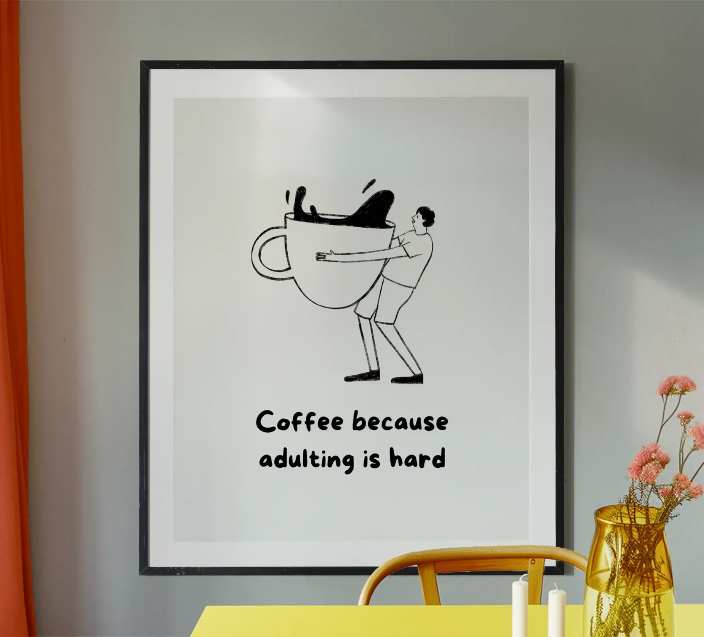 COFFEE BECAUSE poster by BAWA