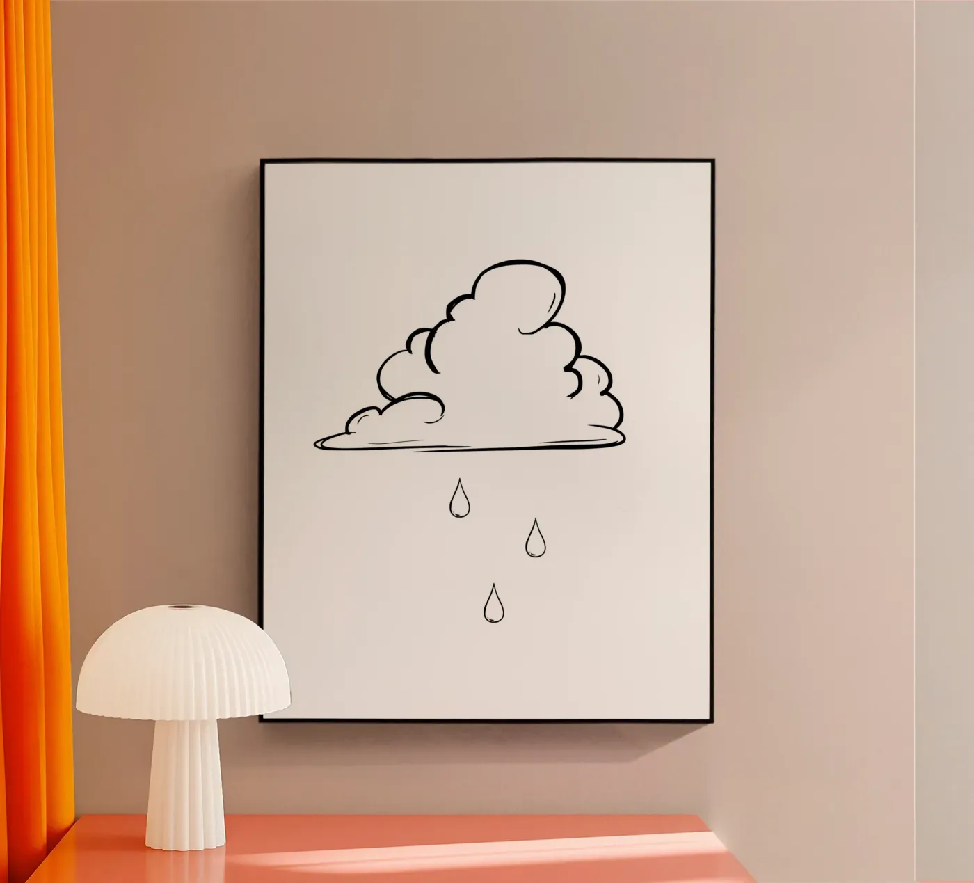 REGENWOLKE acryl van BAWA