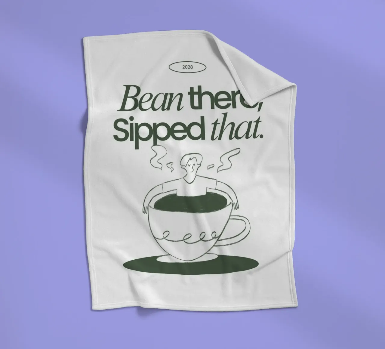 BEAN THERE, SIPPED THAT coperta in pile da BAWA